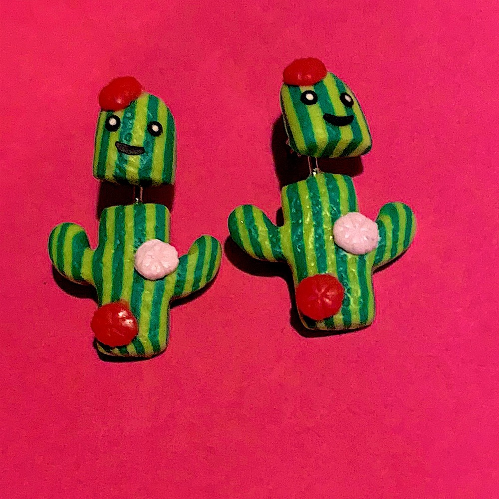 COPY - 3D Cute Cactus Earrings